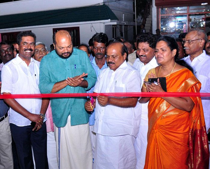 The renovated EMS road is being inaugurated by Hon’ble Minister for Public Works, Shri V.K. Ibrahim Kunju by cutting the Ribbon.