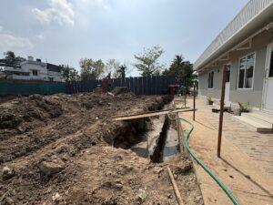 Sheet piling work in northside