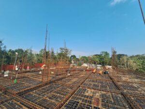 UGF zone 1 slab reinforcement work