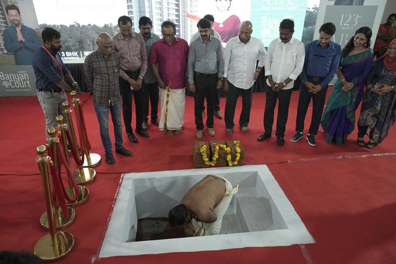 The 123rd Project, Asset Banyan Court, begins with Stone Laying Ceremony in Melechovva, Kannur
