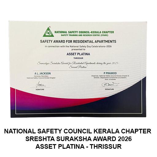 Certificate - Asset Platina Thrissur
